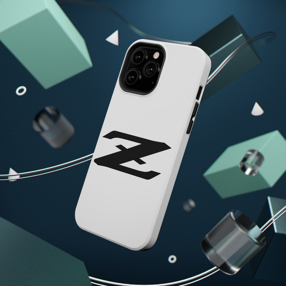 Z Emblem Impact-Resistant Phone Case - White